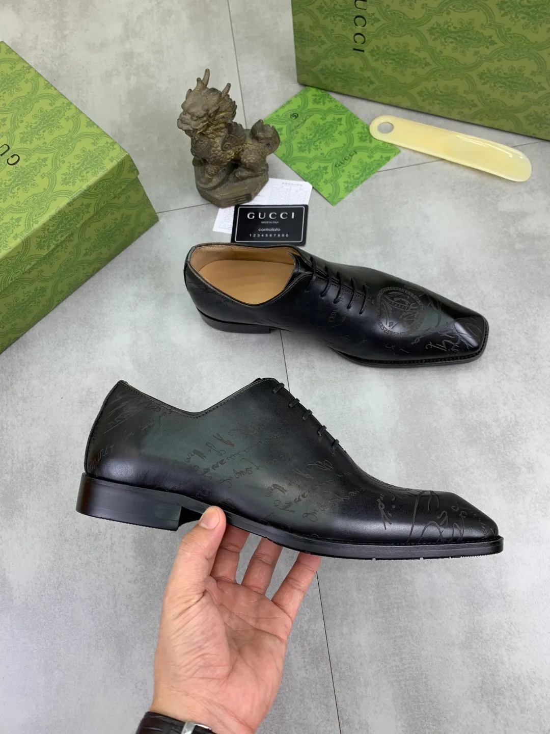 Men's Men's Shoes 💰P580 [New Style] 💰💎💎💎 [Gucci] GUCCI high-end men's formal business leather shoes, original order 1:1! Original imported high-end calfskin, original metal buckle, imported first-layer pigskin lining for feet, original high-end outsole, men's shoe size: 38-44